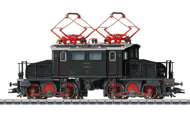 Class E 70.2 Electric - 3-Rail - Sound and Digital -- German Federal Railroad DB #E 70 24 (Fantasy Scheme, Era III 1950, black, re