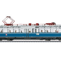 Class 491 Observation Railcar - 3-Rail w/Sound & Digital -- German Federal Railway #491 001-4 (Era IV 1986; Gentian Blue, white)