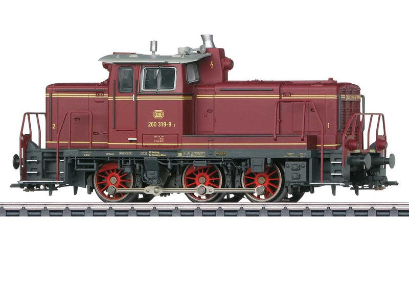 Class 260 Diesel - 3-Rail - Sound & DCC -- German Federal Railroad DB 260 319-9 (Era IV 1972, red, yellow, black)-1