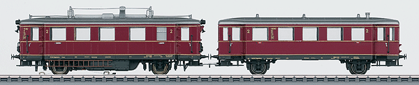 Class VT 75.9 Diesel Railcar w/VB 140 Trailer - Digital & Sound Equipped -- German Federal Railroad DB #75 902 & 140 042 (Era III , red, gray)
