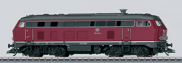 Class 218 Diesel - 3-Rail w/Sound & mfx+ Digital -- German Federal Railroad DB (Era IV, red, gray)