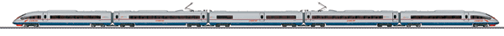 Electric Class 406 Velaro Sapsan High-Speed Train - Sound & Digital Equipped -- Russian State Railroad (RZD) (white, red, blue) 5 Cars