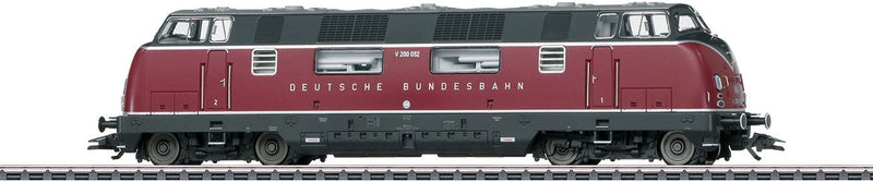 Class V 200.0 Diesel - 3-Rail - Sound and Digital -- German Federal Railroad DB V 200 052 (Era III 1958, red, gray, Spelled Out N