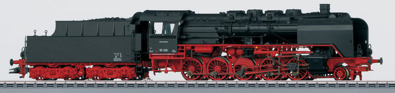 Class 50 2-10-0 w/Box-Style Tender - 3-Rail & Digital -- German Federal Railroad DB #50 1128 (Era III 1950, black, red)