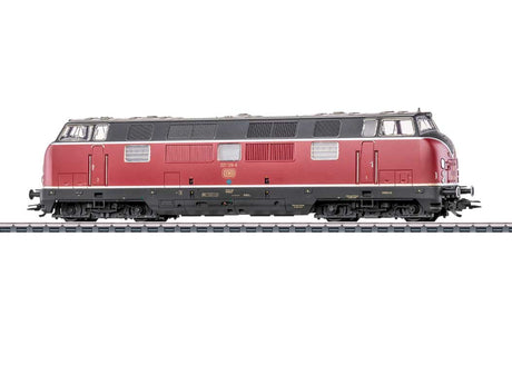 Class 221 Diesel - 3-Rail - Sound and Digital -- German Federal Railroad DB #221 126-6 (Era IV 1975, red, black)