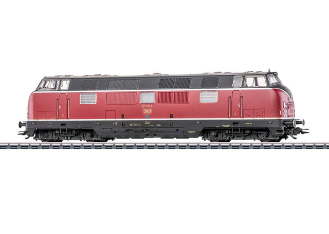 Class 221 Diesel - 3-Rail - Sound and Digital -- German Federal Railroad DB #221 126-6 (Era IV 1975, red, black)