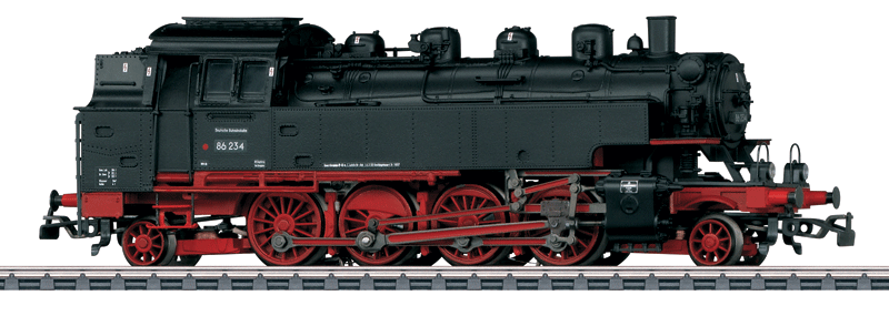 Class 86 2-8-2T Set - 3-Rail w/Sound & Digital -- German Federal Railroad DB (1 Each: Era III 1952 & IV 1970, black, red)
