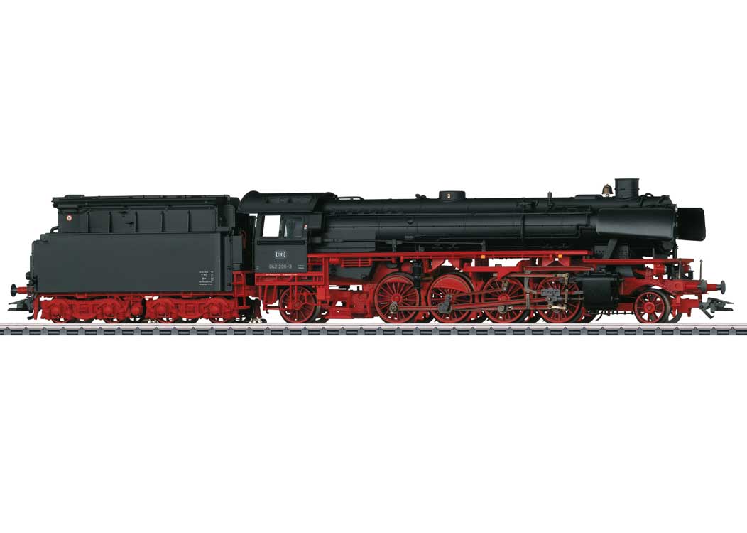 Class 042 2-8-2 Oil Tender - 3-Rail - Sound and Digital -- German Federal Railroad DB #042 206-3 (Era IV 1970, black, red)