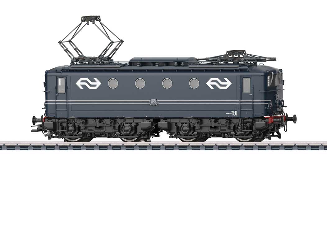Class 1100 Electric - 3-Rail - Sound and Digital -- Dutch State Railways NS #1108 (blue, white, silver)-2