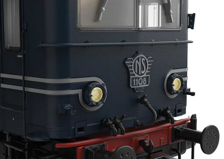 Class 1100 Electric - 3-Rail - Sound and Digital -- Dutch State Railways NS #1108 (blue, white, silver)-3