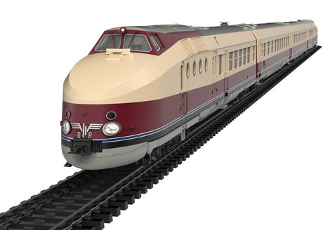 Class VT 18.16 Gorlitz Train-Only Set - 3-Rail - Sound and Digital -- 2 Powered End Cars, 2 Intermediate Cars German State Railroad DR-2