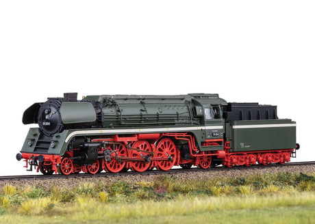 Class 01.5 4-6-2 w/2 2 T34 Coal Tender - 3-Rail - Sound and Digital -- German State Railroad DR #01 504 (Era III 1964, black, red, white)-3