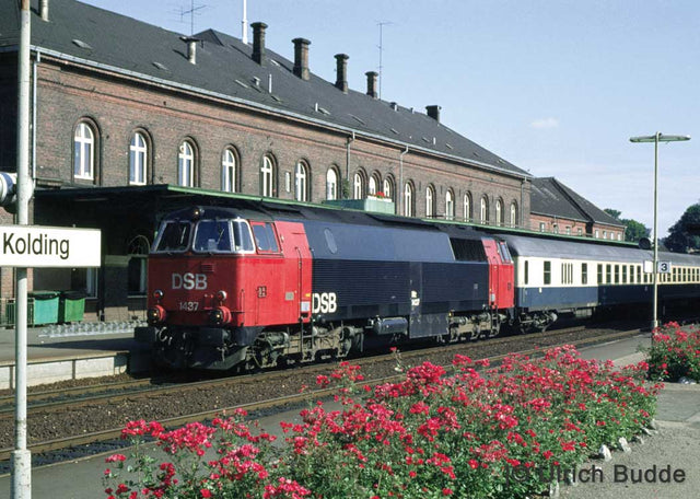 Class MZ Diesel - 3-Rail - Sound and Digital -- Danish State Railways DSB (Era IV 1970s-1980s, black, red)