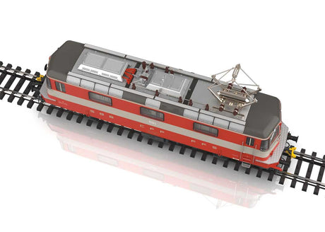 Class Re 4/4 II Electric - Early Production - 3-Rail - Sound and Digital -- Swiss Federal Railways SBB (Era IV 1975, orange, gray, silver)-3