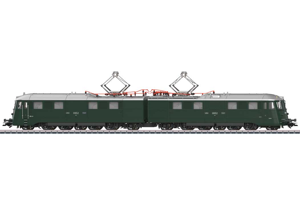 Class Ae 8/14 Double-Unit Electric - 3-Rail w/Sound & Digital -- Swiss Federal Railways SBB/CFF/FFS #11852 (Era III 1970s, dark green)-2