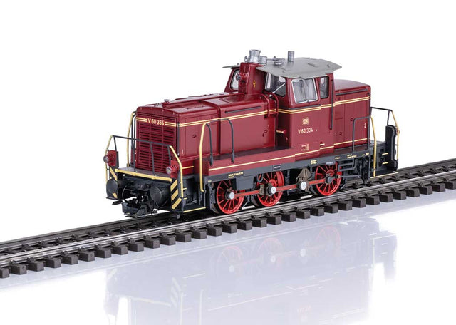 Class V 60 Diesel - 3-Rail - Sound and Digital -- German Federal Railroad DB #V 60 334 (Era III, red, black, yellow)-1