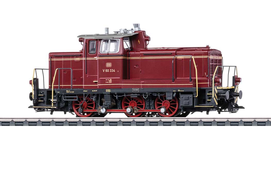 Class V 60 Diesel - 3-Rail - Sound and Digital -- German Federal Railroad DB #V 60 334 (Era III, red, black, yellow)-2