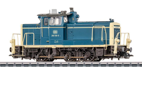Class 260 Diesel - 3-Rail - Sound and Digital -- German Federal Railroad DB #260 106-0 (Era VI 1980, ocean blue, ivory)-2