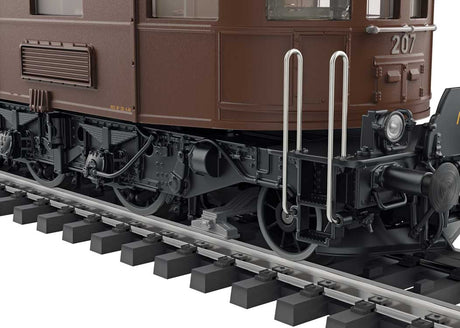 Class Ae 6/8 Electric - 3-Rail - Sound and Digital -- Bern-Lotschberg-Simplon Railroad BLS #207 (Era III 1940s/1950s, brown, silve-6