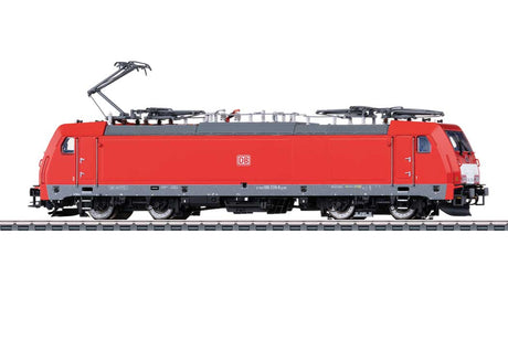 TRAXX 2 Class 186 Electric - 3-Rail - Sound and Digital -- German Railroad DB AG #186 339-8 (Era VI 2019, red, gray, white)-3
