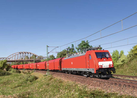 TRAXX 2 Class 186 Electric - 3-Rail - Sound and Digital -- German Railroad DB AG #186 339-8 (Era VI 2019, red, gray, white)-6