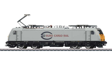 TRAXX 2 Class 186 Electric - 3-Rail - Sound and Digital -- Euro Cargo Rail ECR #186 310-9 (Era VI 2018, gray, yellow, black)-2