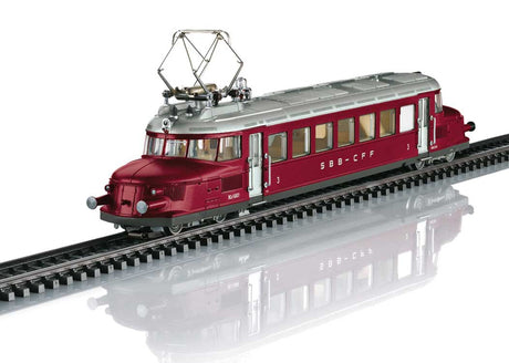 Class RCe 2/4 Red Arrow Railcar - 3-Rail - Sound and Digital -- Oensingen-Balsthal Railroad OeBB #607 (Era VI 2023, red, silver)