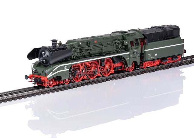 Class 18.3 4-6-2 Schorsch - 3-Rail - Sound and Digital -- German State Railroad DR #18 314 (Era III 1968, black, green, red)-1
