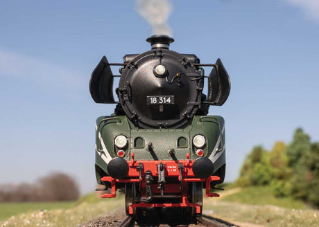 Class 18.3 4-6-2 Schorsch - 3-Rail - Sound and Digital -- German State Railroad DR #18 314 (Era III 1968, black, green, red)-3