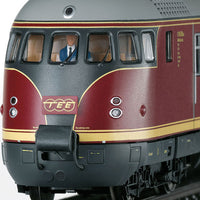 Class VT 08.5 Paris-Ruhr TEE Diesel Rail Car - 3-Rail w/Sound & Digital -- German Federal Railroad DB (Era III 1957, red gray)