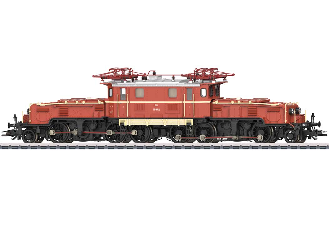 Class 1189 "Austrian Crocodile" Electric - 3-Rail - Sound and Digital -- Austrian Federal Railways BBO #1189.02 (Era IV 1970s, blood orange, black)-2