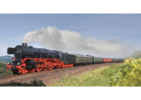 Class 01.10 4-6-2 - 3-Rail - Sound and Digital -- German Federal Railroad DB #01 1059 (Era III 1955/56, black, red)-3