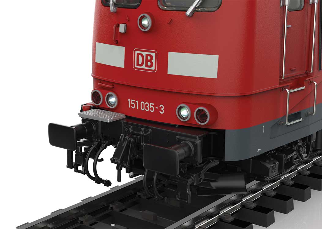 Class 151 Electric - 3-Rail - Sound and Digital -- German Railroad DB AG #151 035-3 (Era VI 2008, red, gray, white)-3