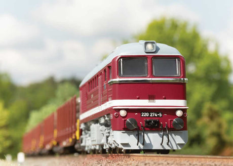 Class 220 Diesel Taigatrommel - 3-Rail - Sound and Digital -- German Railroad DB #220 274 (Era V 1994, red, gray)-5