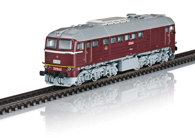 Class 220 Diesel Taigatrommel - 3-Rail - Sound and Digital -- Czechoslovakian State Railways CSD #T 679.1266 (Era IV 1980, maroon, gray)-1