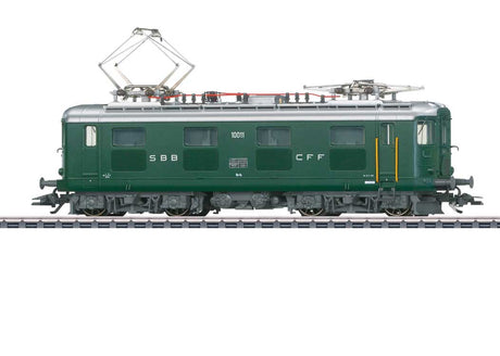 Class Re 4/4 I Electric - 3-Rail - Sound and Digital -- Swiss Federal Railways SBB #10011 (Era III 1959, green, silver)-1