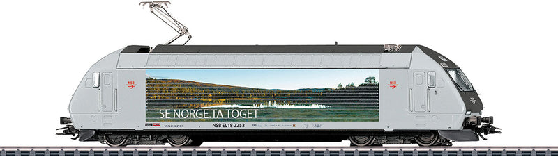 Class EL 18 Electric - 3-Rail - Sound and Digital -- Norwegian State Railways NSB 2253 (Era VI, gray, Pine Forest-Sea Mural)