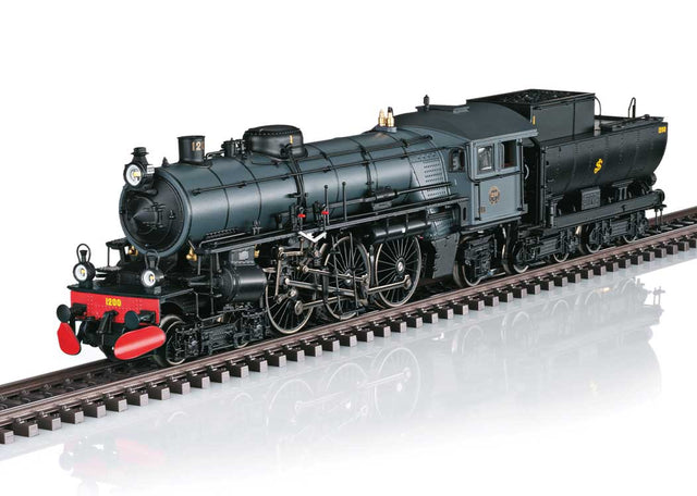 Class F 1200 4-6-2 - 3-Rail - Sound and Digital -- Swedish Railroad Museum #1200 (Era VI 2024, gray, black, red)-1