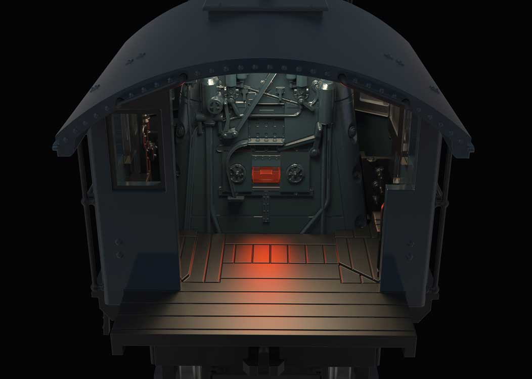 Class F 1200 4-6-2 - 3-Rail - Sound and Digital -- Swedish Railroad Museum #1200 (Era VI 2024, gray, black, red)-4