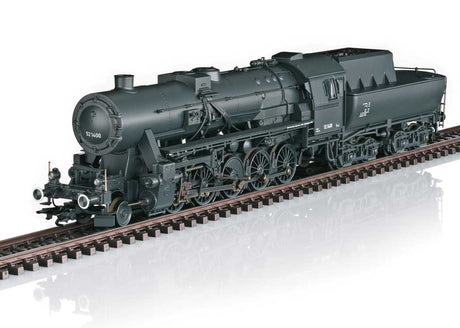 Class 52 2-10-0 Tub Tender - 3-Rail - Sound and Digital -- German State Railroad DR #52 1400 (Era II 1943-1944, dark gray)-1