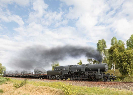 Class 52 2-10-0 Tub Tender - 3-Rail - Sound and Digital -- German State Railroad DR #52 1400 (Era II 1943-1944, dark gray)-5