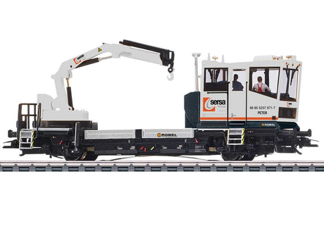 Class 54.22 ROBEL Track Maintenance Car - 3-Rail - Sound and Digital -- Sersa (Era VI 2019, white, orange, black)