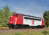 NOHAB Class MY Diesel - 3-Rail - Sound and Digital -- Danish State Railways DSB #1105 (Era V 1990s, white, red)-1