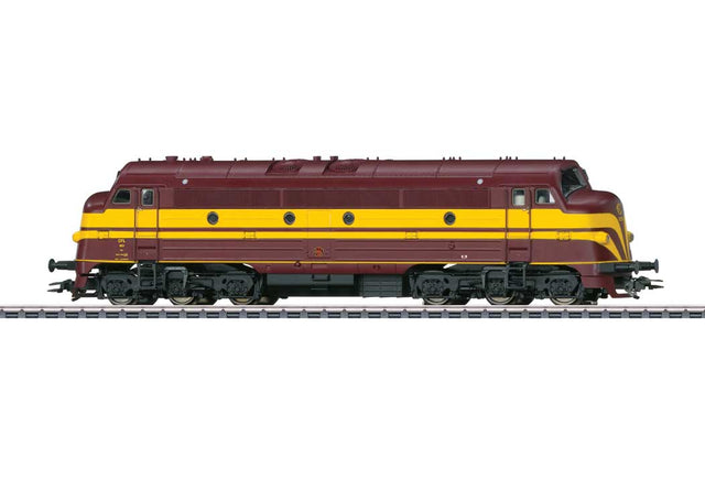 NOHAB Class 1600 Diesel - 3-Rail - Sound and Digital -- Luxembourg State Railways CFL (Era III, maroon, yellow)-1