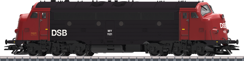 NOHAB Class MY 1100 Diesel - 3-Rail w/Sound & Digital -- Danish State Railways DSB (Era IV, black, redr)