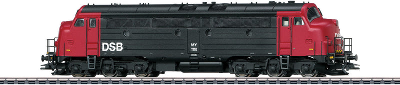 NOHAB Class MY 1100 Diesel - 3-Rail - Sound and Digital -- Danish State Railways DSB 1110 (Era V 1998, black, red)-1