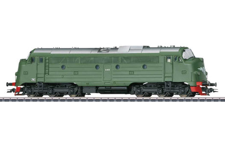 NOHAB Class Di3 Diesel - 3-Rail - Sound and Digital -- Norwegian State Railways NSB #3.613 (Era III, green, gray, red)-2