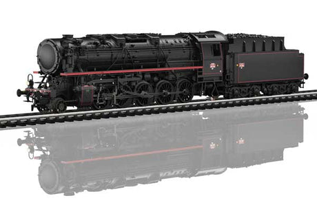 Class 150 X 2-10-0 w/Coal Tender - 3-Rail w/Sound & Digital -- French State Railways SNCF #150 X 192 (Era III 1958, black, red)-1