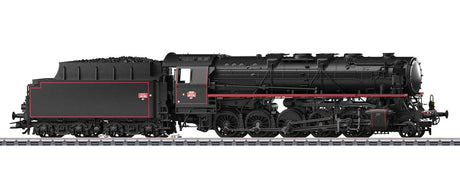 Class 150 X 2-10-0 w/Coal Tender - 3-Rail w/Sound & Digital -- French State Railways SNCF #150 X 192 (Era III 1958, black, red)-2