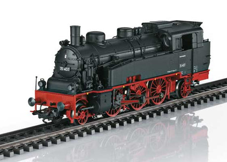 Class 75.4 2-6-2T - 3-Rail w/Sound & Digital -- German Federal Railroad DB #75 407 (Era III 1953, black, red)-1